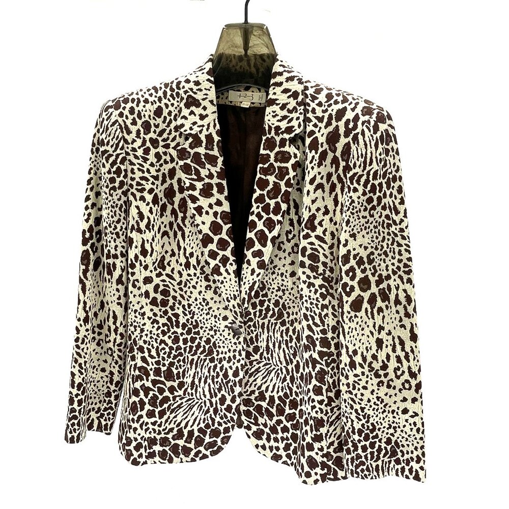 Leopard print Blazer made in france size US 10 EU 44